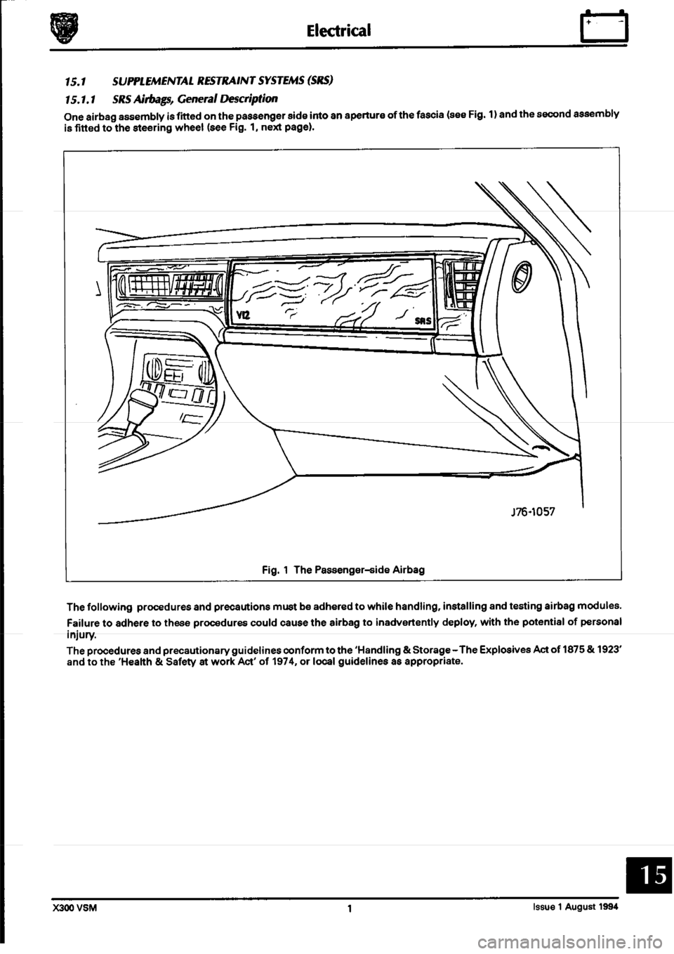 JAGUAR XJ6 1994 2.G Workshop Manual Second Edition 