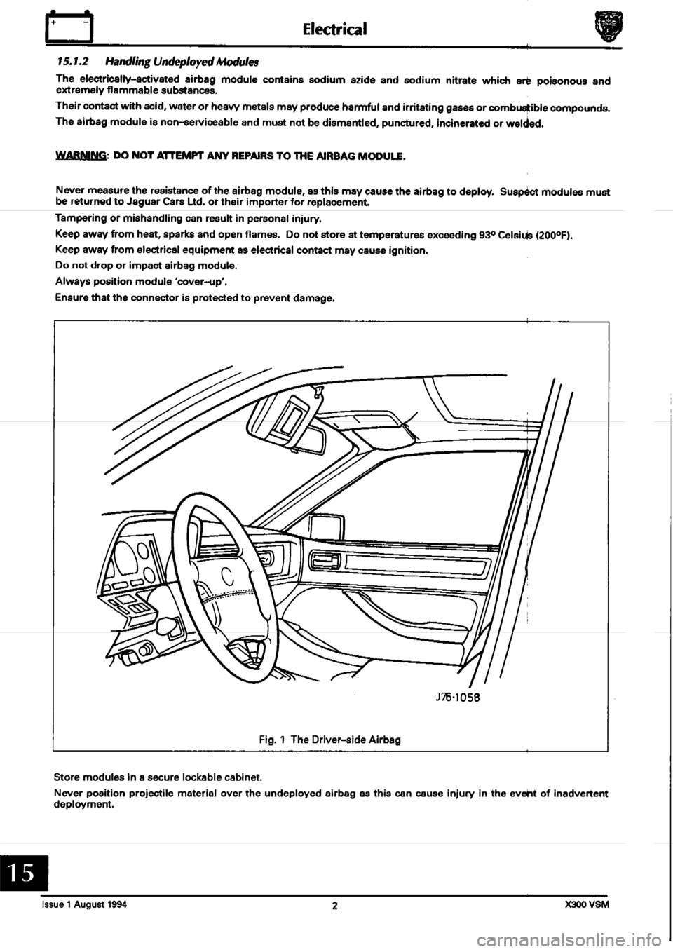 JAGUAR XJ6 1994 2.G Workshop Manual Second Edition 