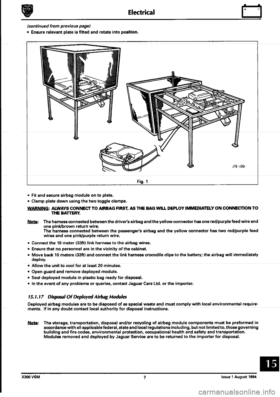 JAGUAR XJ6 1994 2.G Workshop Manual Second Edition 