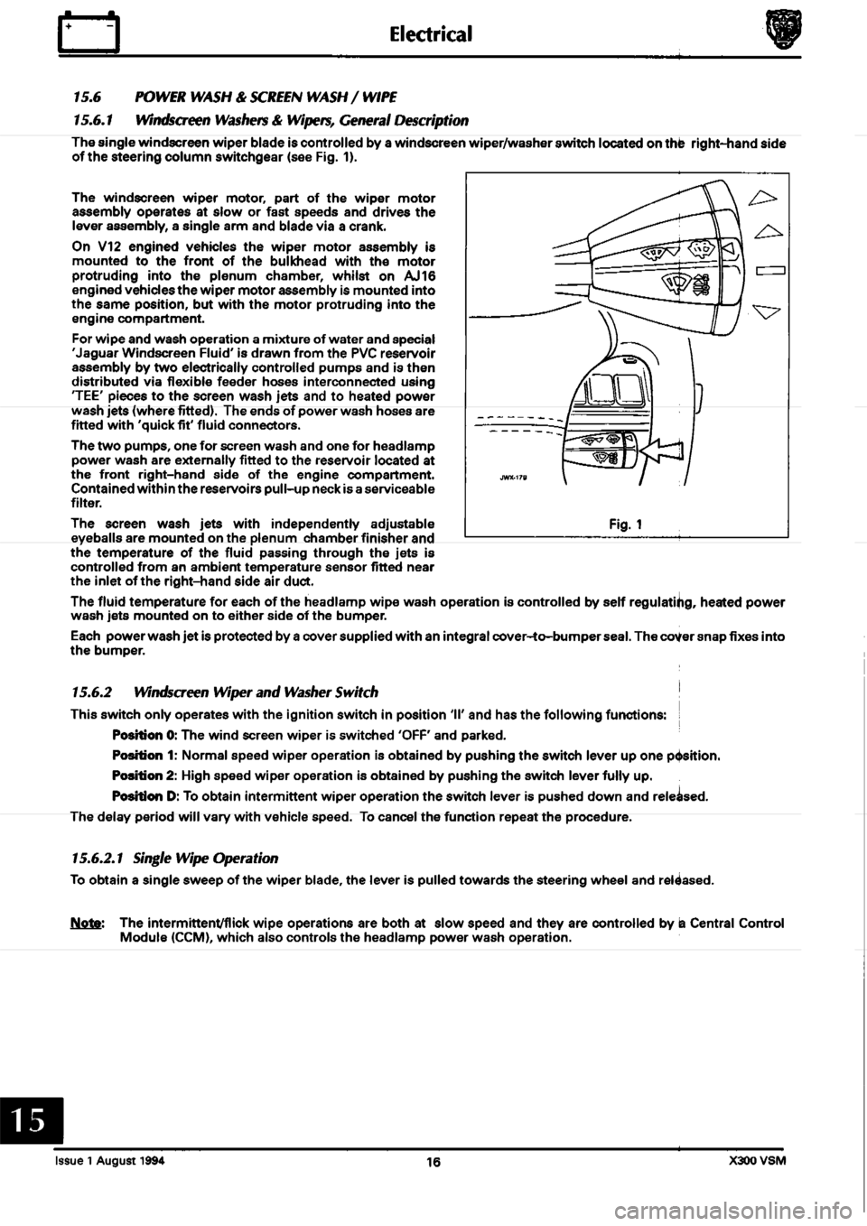 JAGUAR XJ6 1994 2.G Workshop Manual Second Edition 