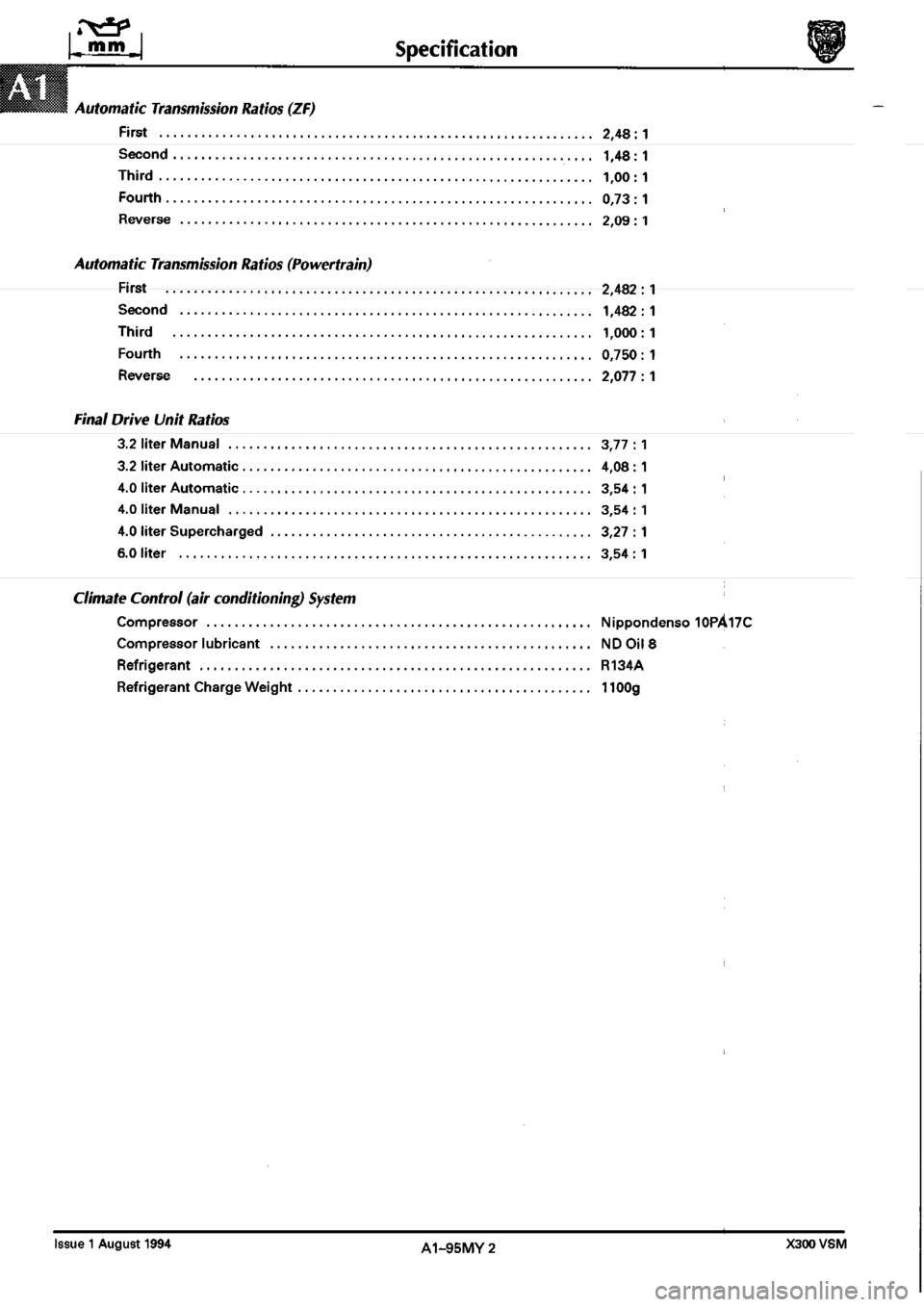JAGUAR XJ6 1994 2.G Workshop Manual Second Edition 
