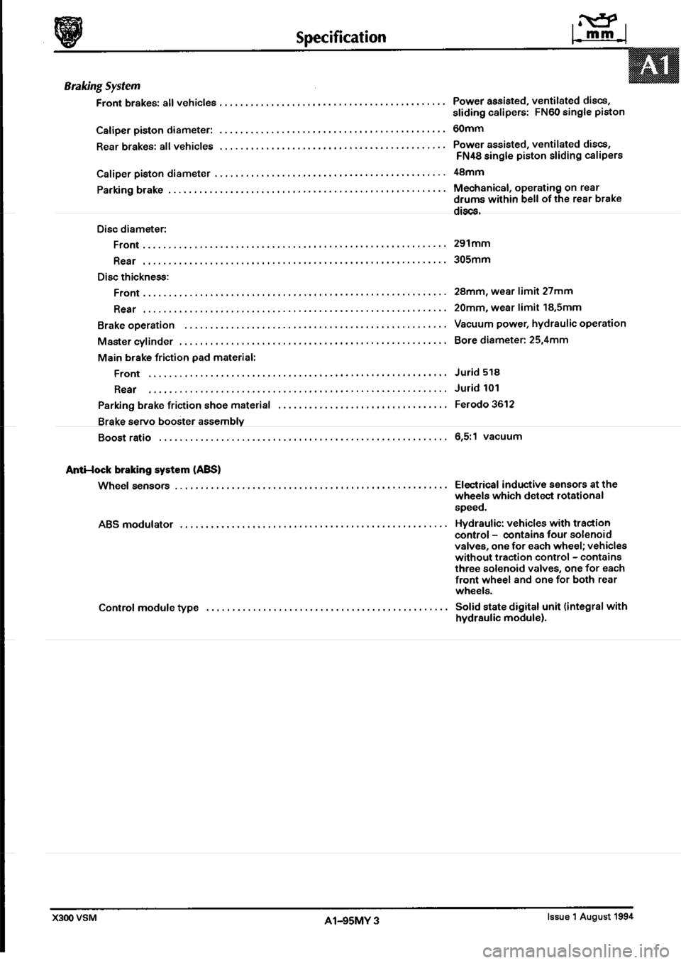 JAGUAR XJ6 1994 2.G Workshop Manual Second Edition 