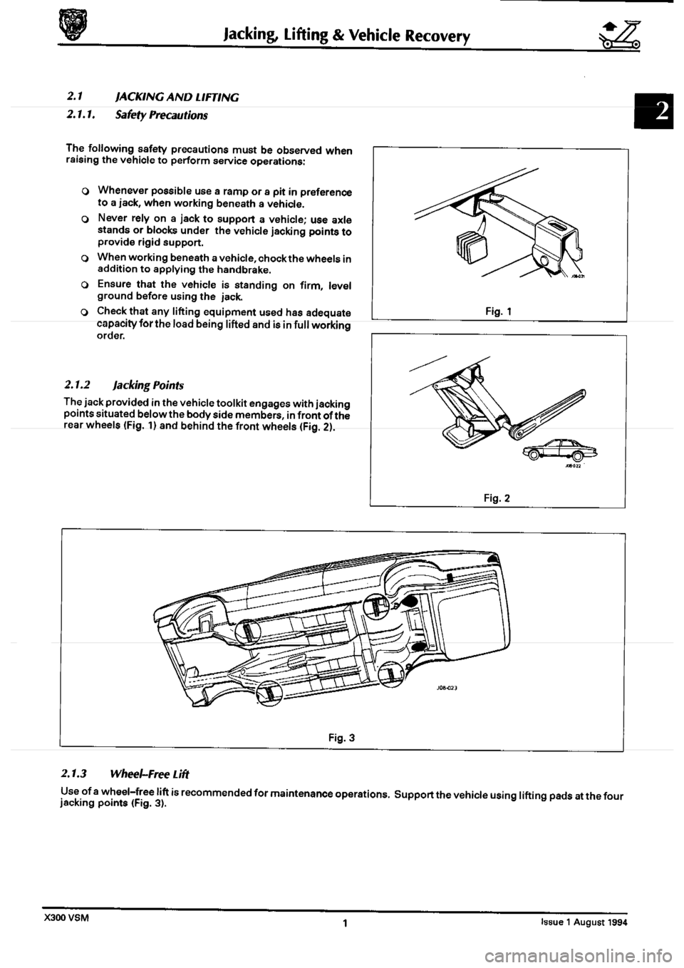 JAGUAR XJ6 1994 2.G Workshop Manual Second Edition 