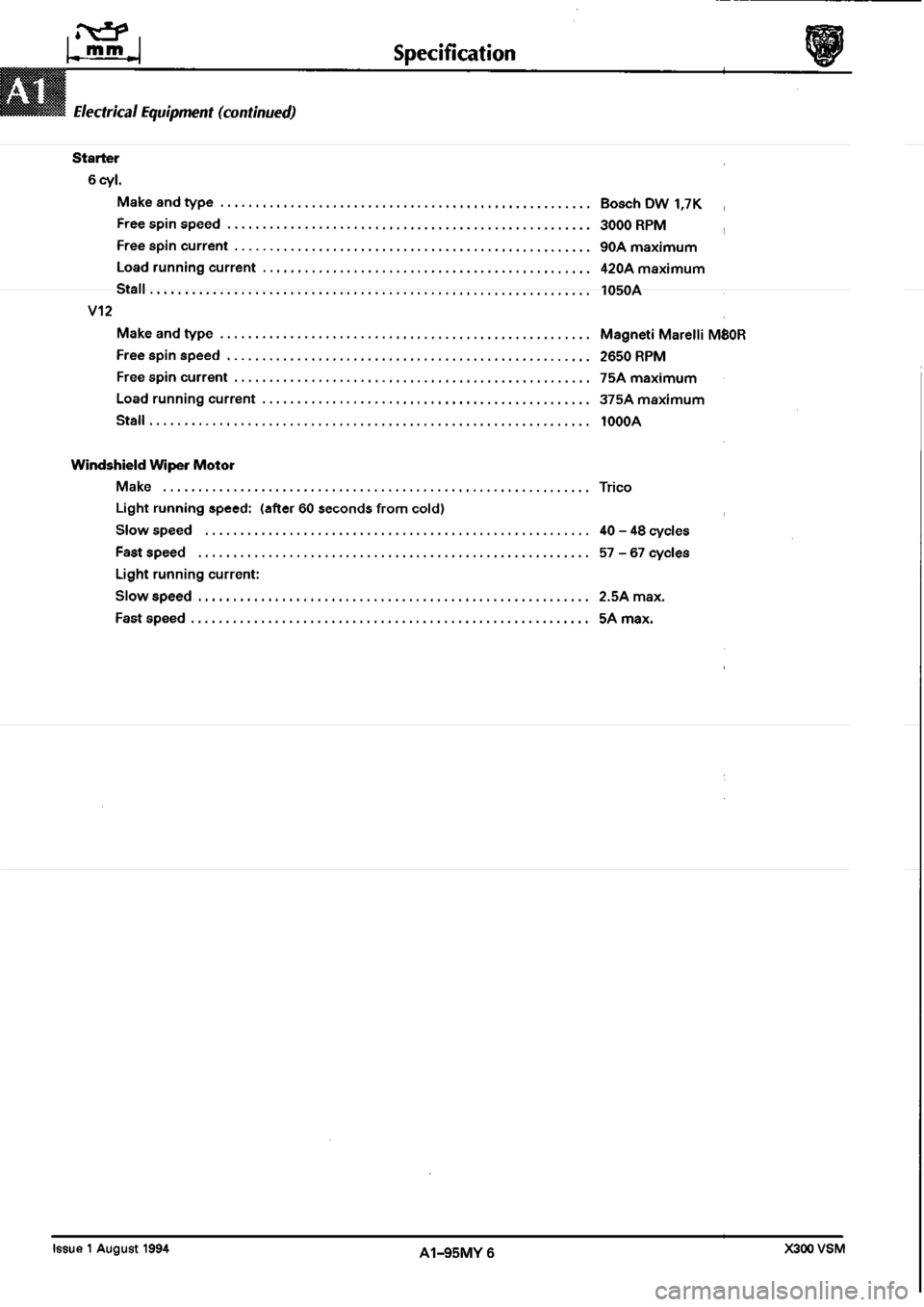 JAGUAR XJ6 1994 2.G Workshop Manual Second Edition 
