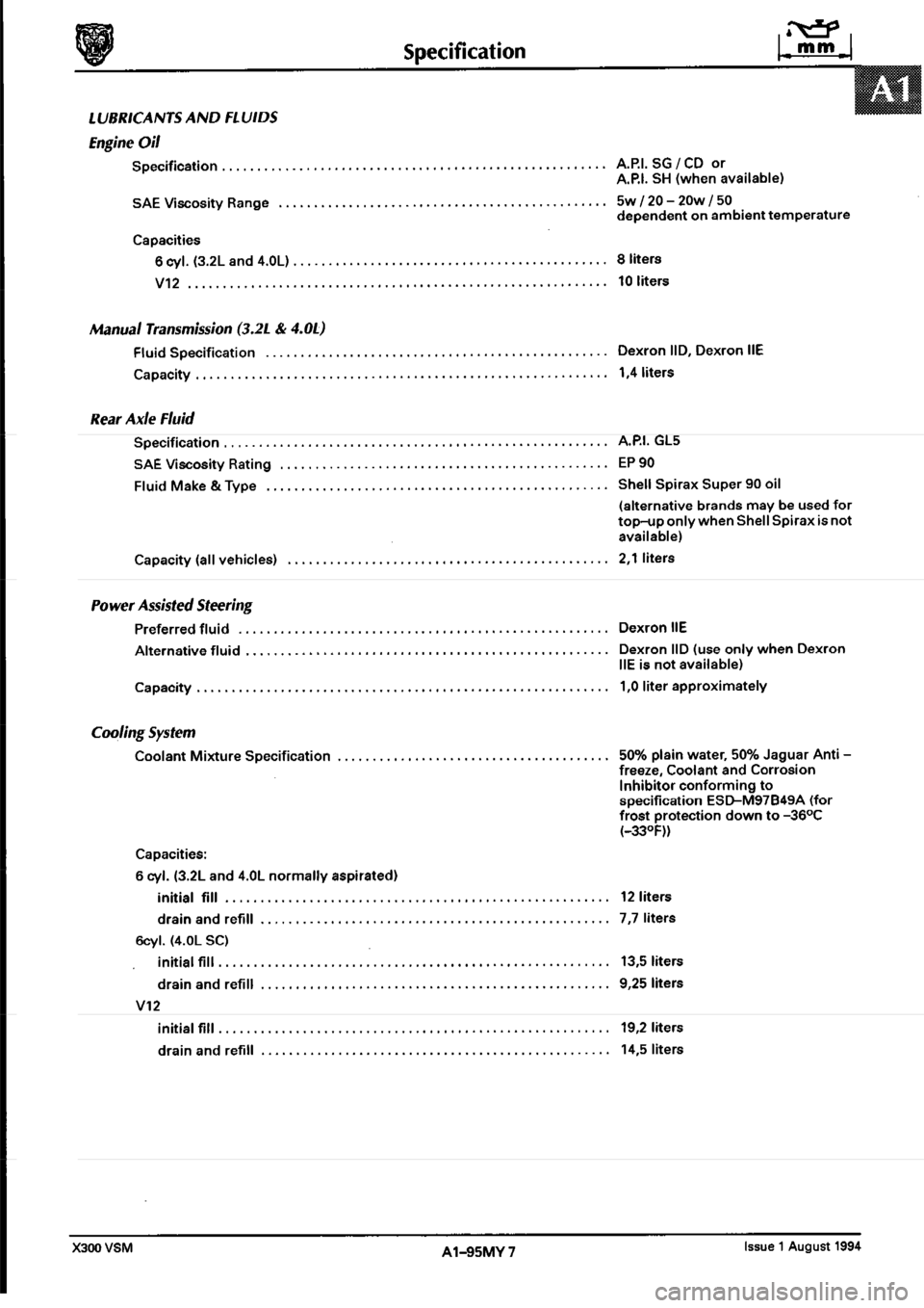 JAGUAR XJ6 1994 2.G Workshop Manual Second Edition 