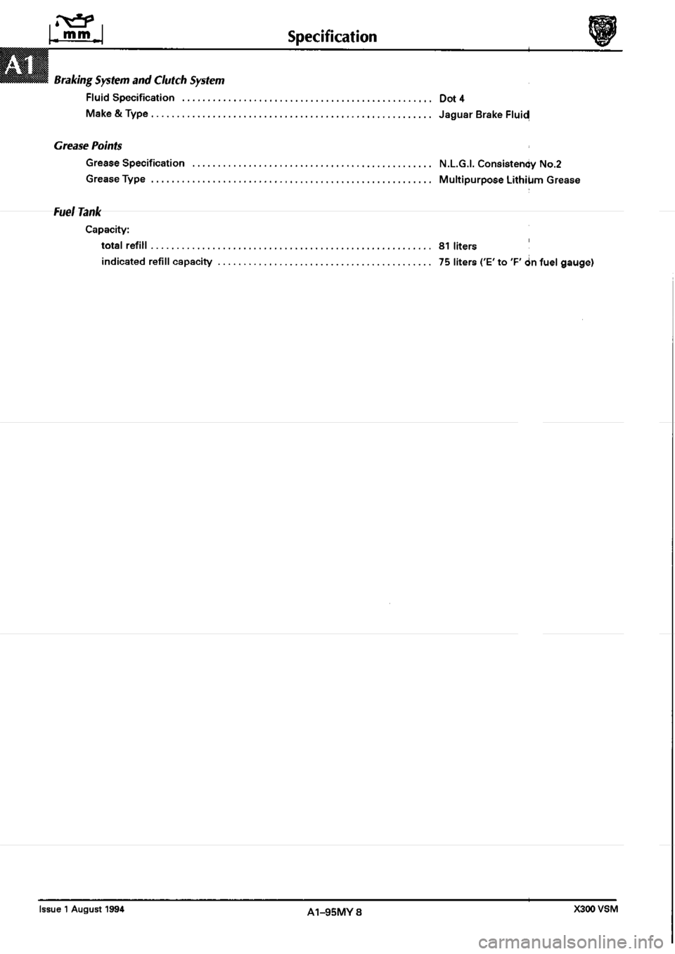 JAGUAR XJ6 1994 2.G Workshop Manual Second Edition 