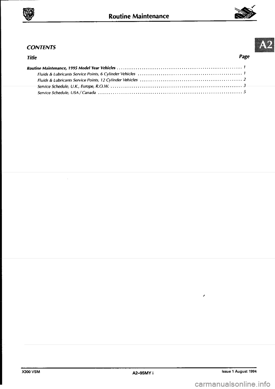 JAGUAR XJ6 1994 2.G Workshop Manual Second Edition 