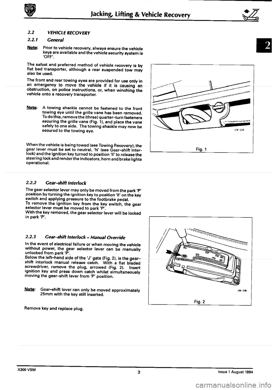 JAGUAR XJ6 1994 2.G Workshop Manual Second Edition 