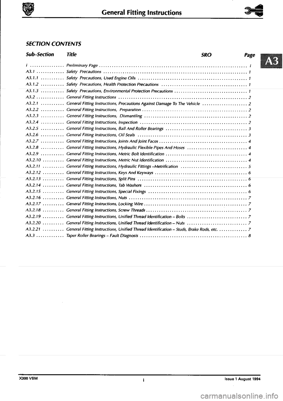 JAGUAR XJ6 1994 2.G Workshop Manual Second Edition 