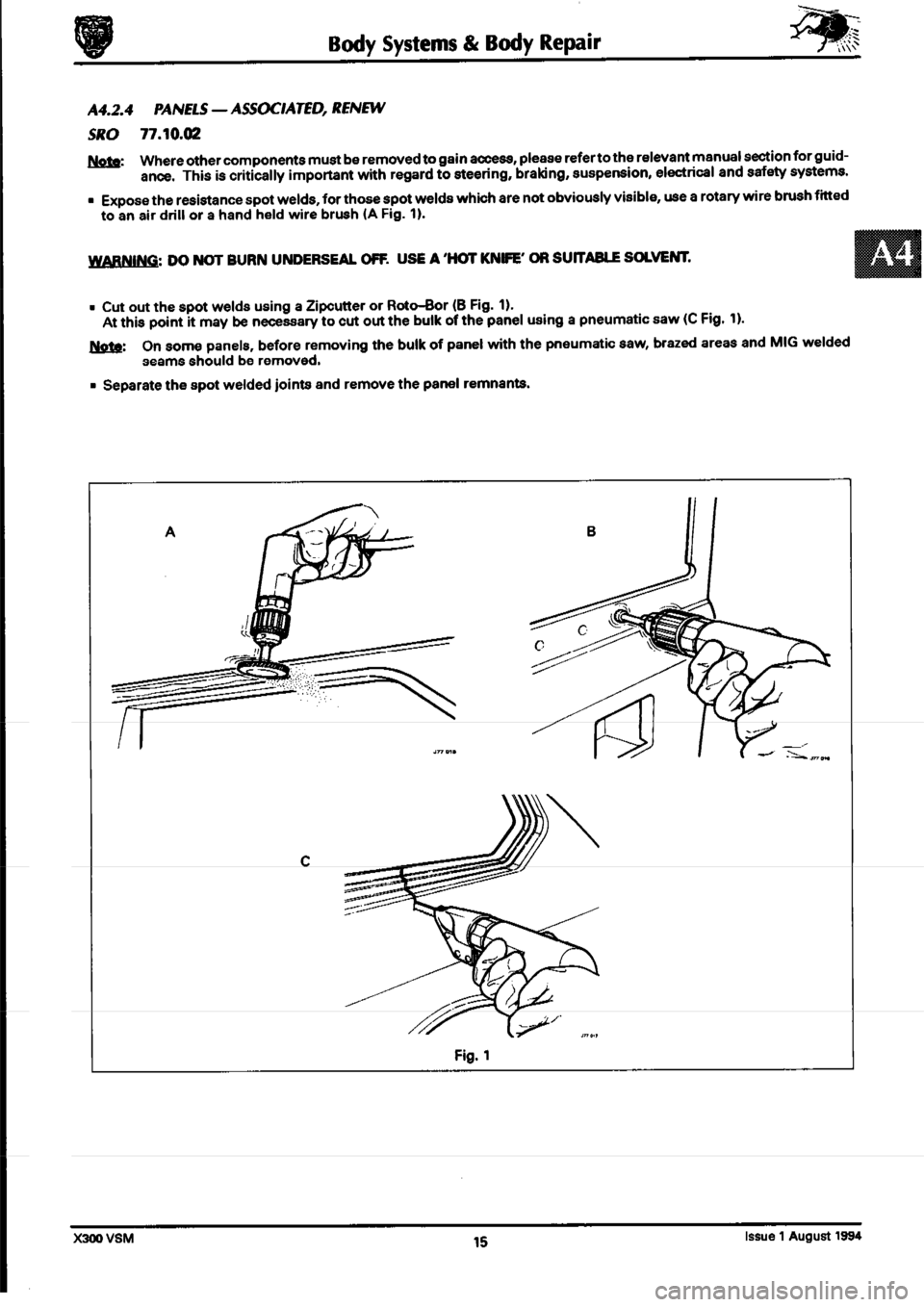 JAGUAR XJ6 1994 2.G Workshop Manual Second Edition 