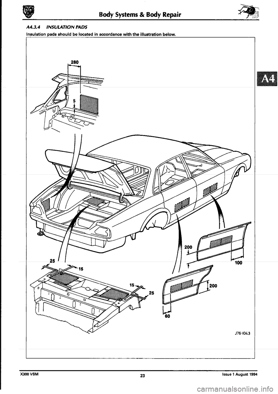 JAGUAR XJ6 1994 2.G Workshop Manual Second Edition 
