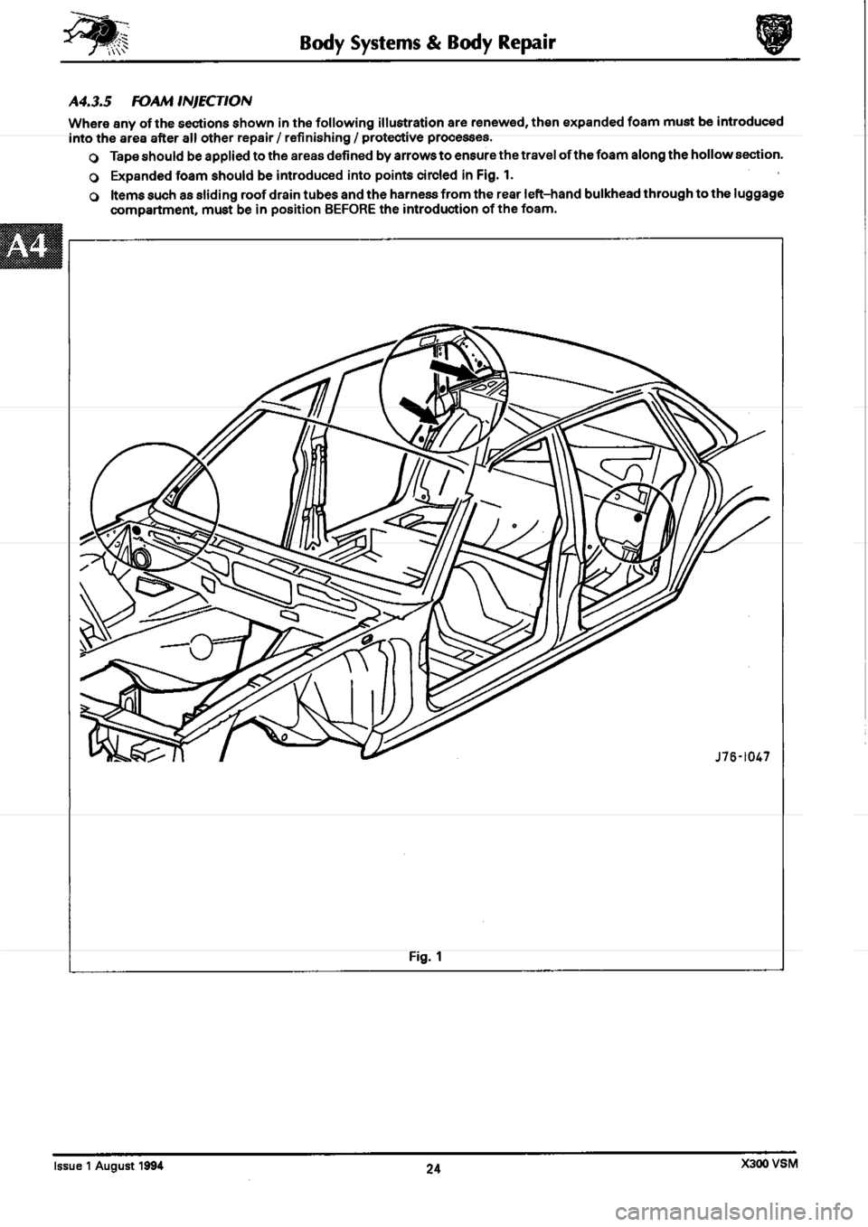 JAGUAR XJ6 1994 2.G Workshop Manual Second Edition 