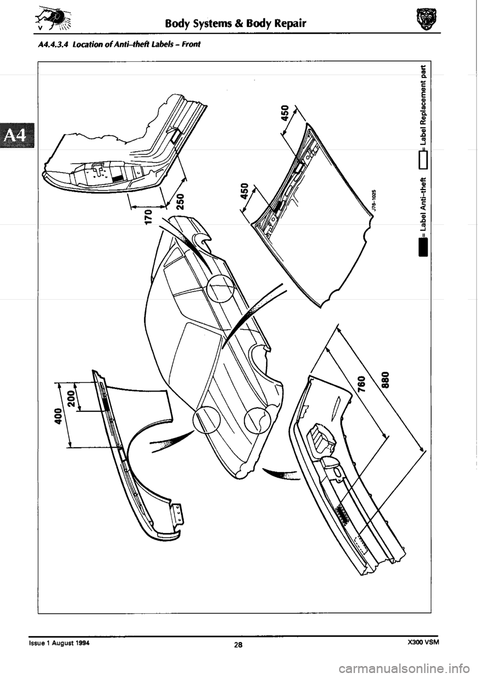 JAGUAR XJ6 1994 2.G Workshop Manual Second Edition 