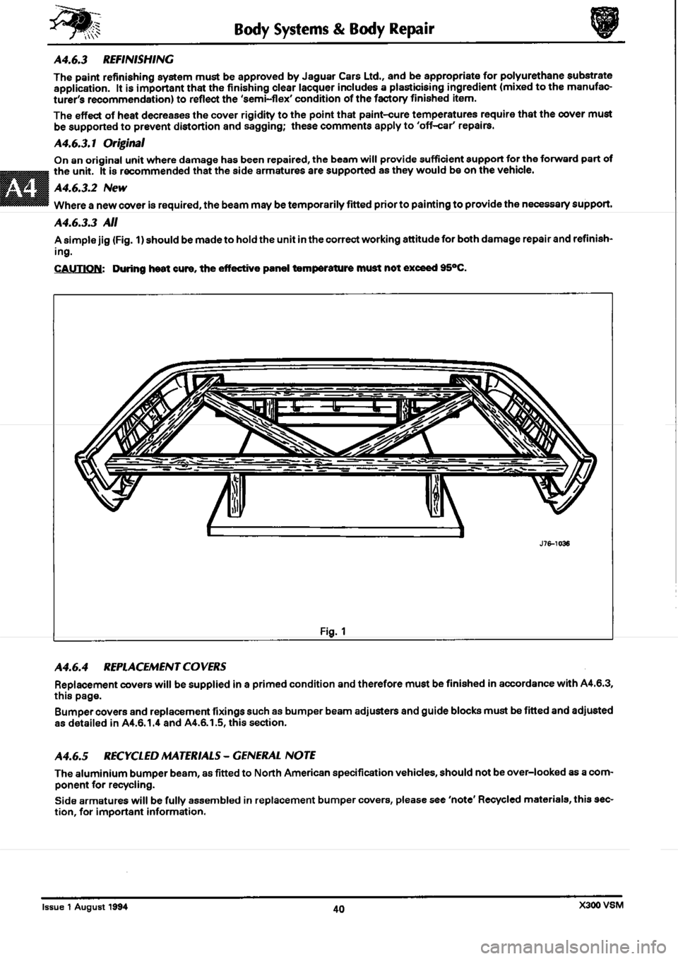 JAGUAR XJ6 1994 2.G Workshop Manual Second Edition 