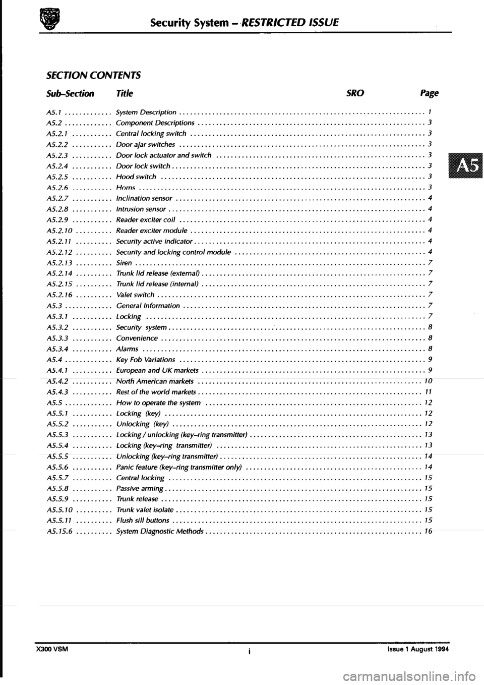 JAGUAR XJ6 1994 2.G Workshop Manual Second Edition 