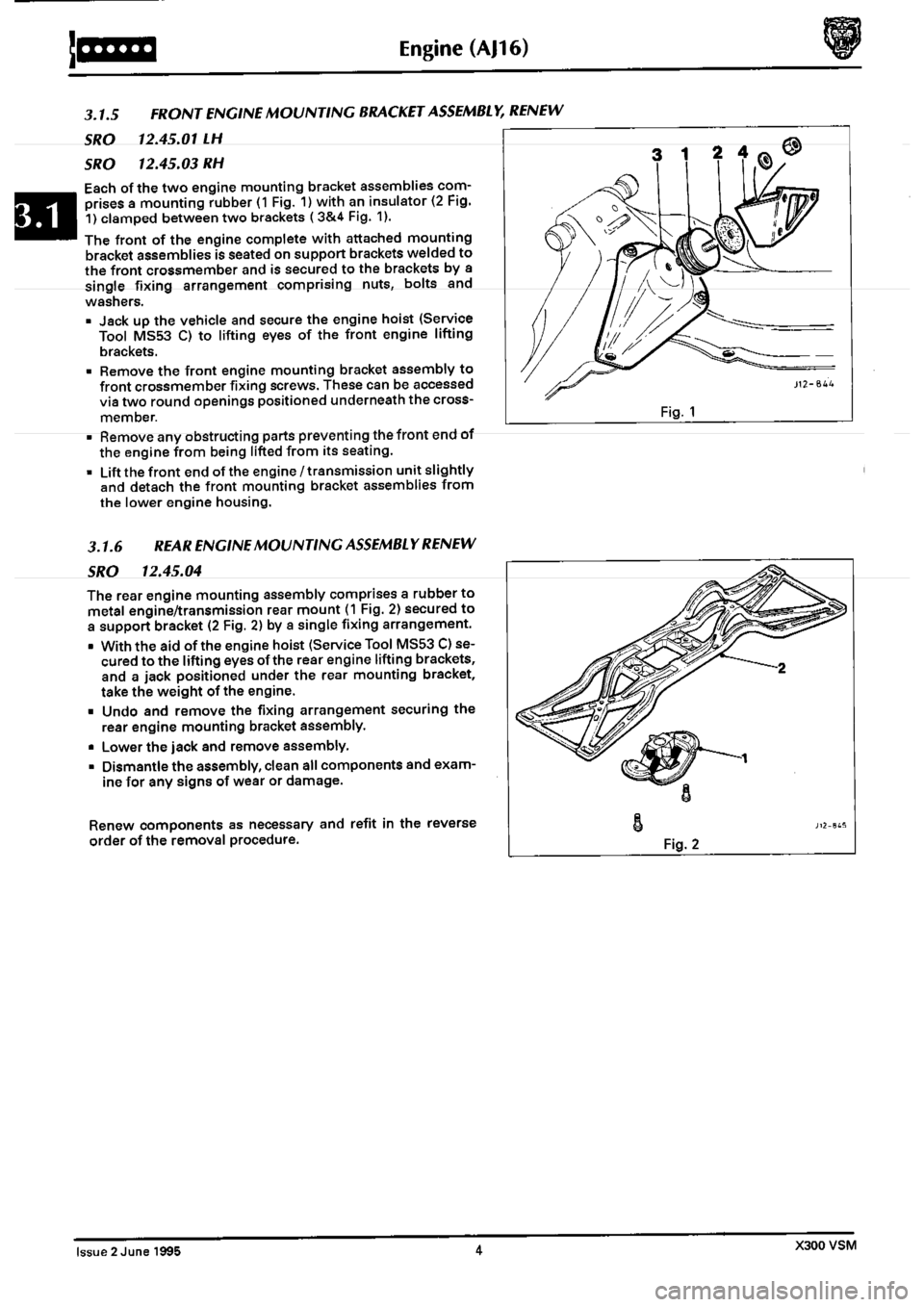 JAGUAR XJ6 1994 2.G Workshop Manual Second Edition 