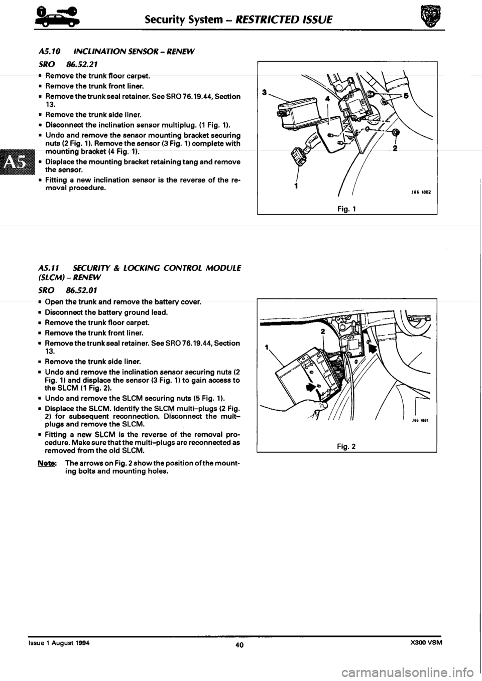 JAGUAR XJ6 1994 2.G Workshop Manual Second Edition 