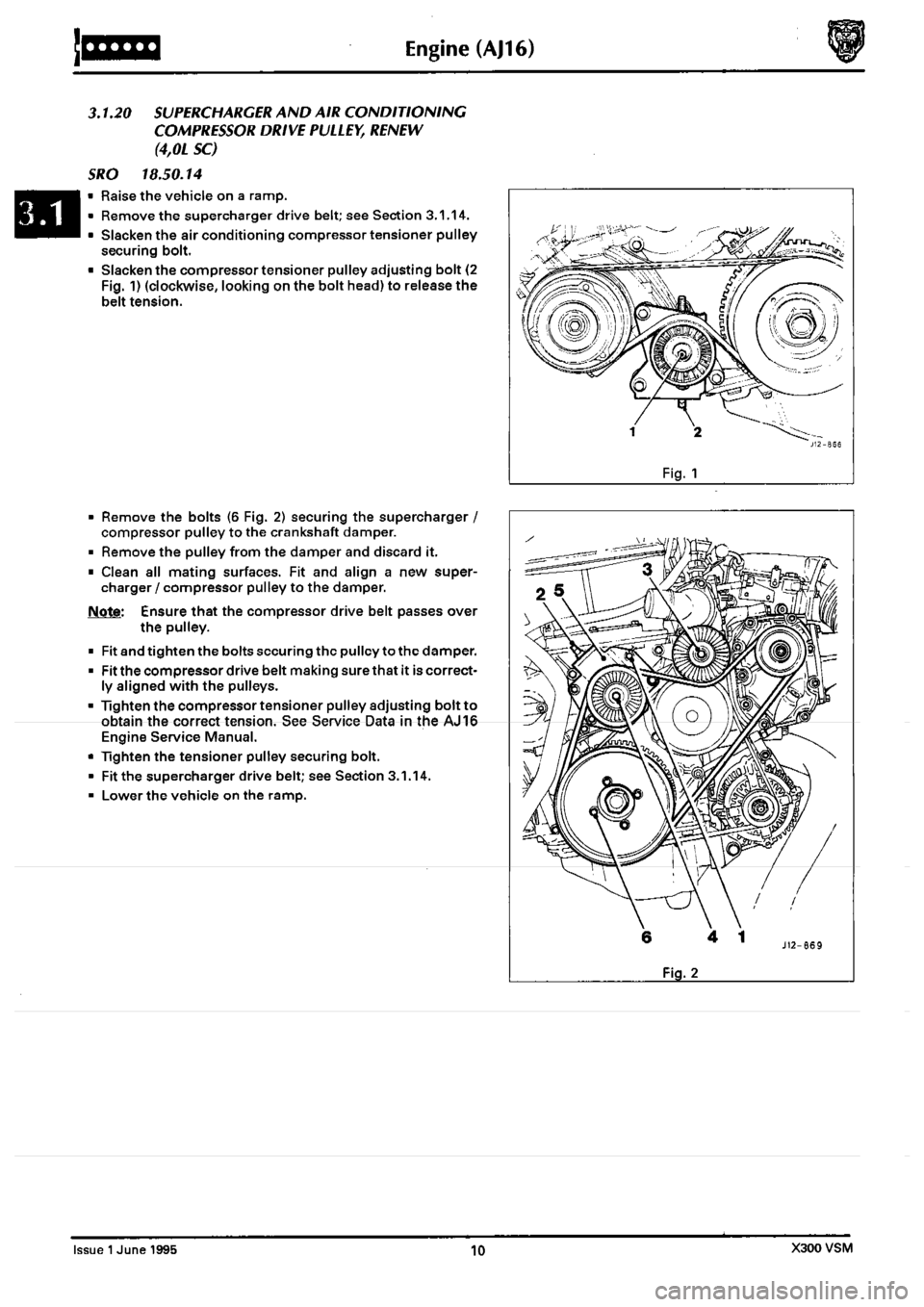 JAGUAR XJ6 1994 2.G Workshop Manual Second Edition 