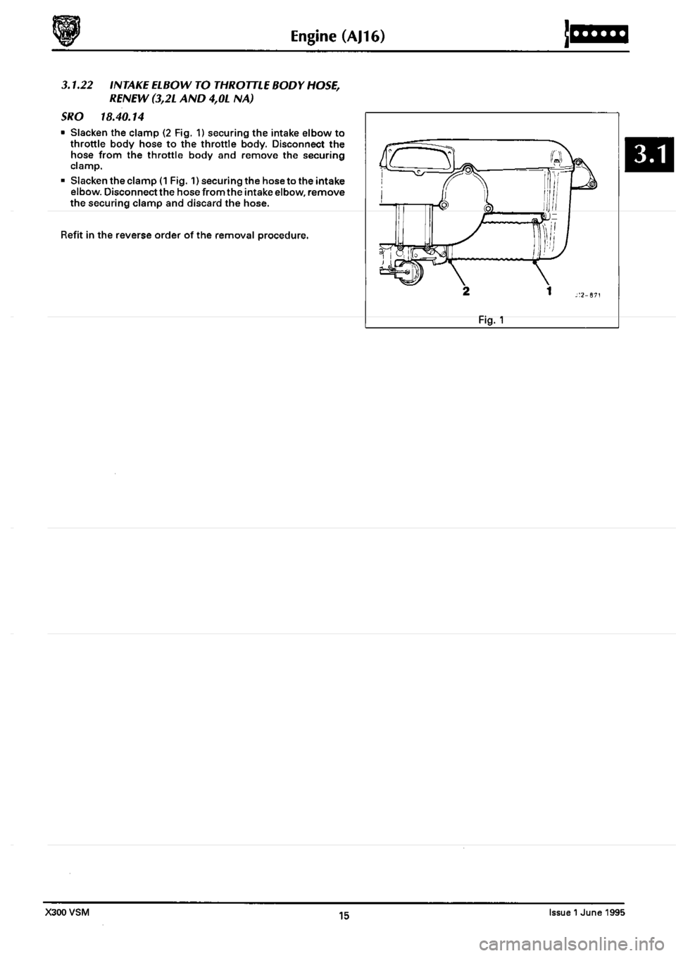 JAGUAR XJ6 1994 2.G Workshop Manual Second Edition 