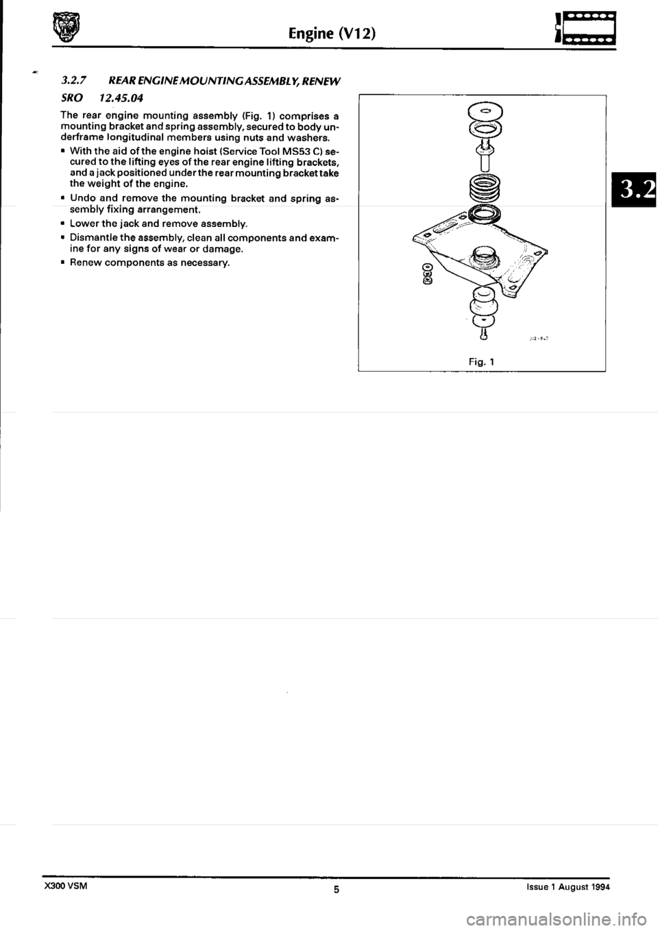 JAGUAR XJ6 1994 2.G Workshop Manual Second Edition 