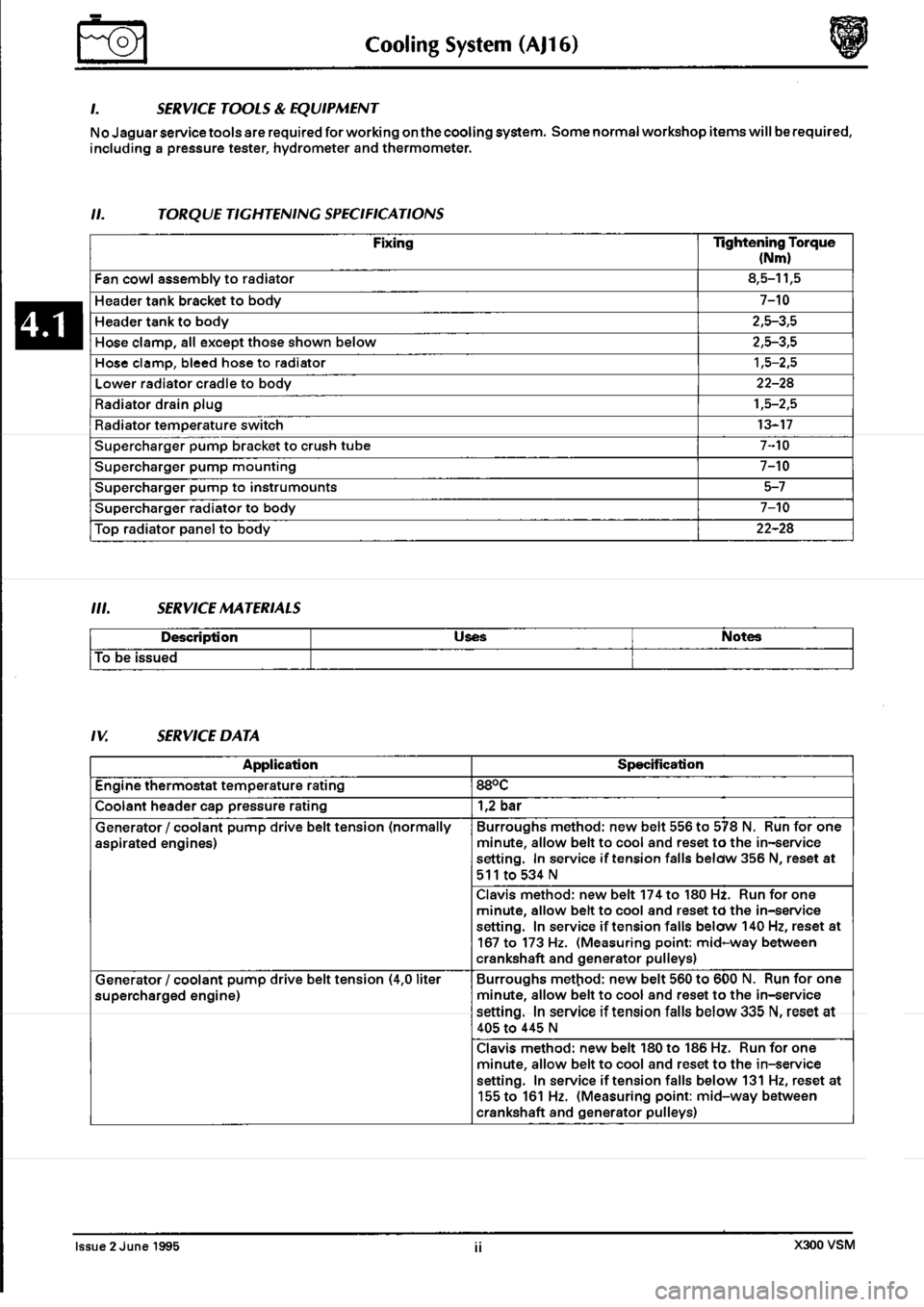 JAGUAR XJ6 1994 2.G Workshop Manual Second Edition 