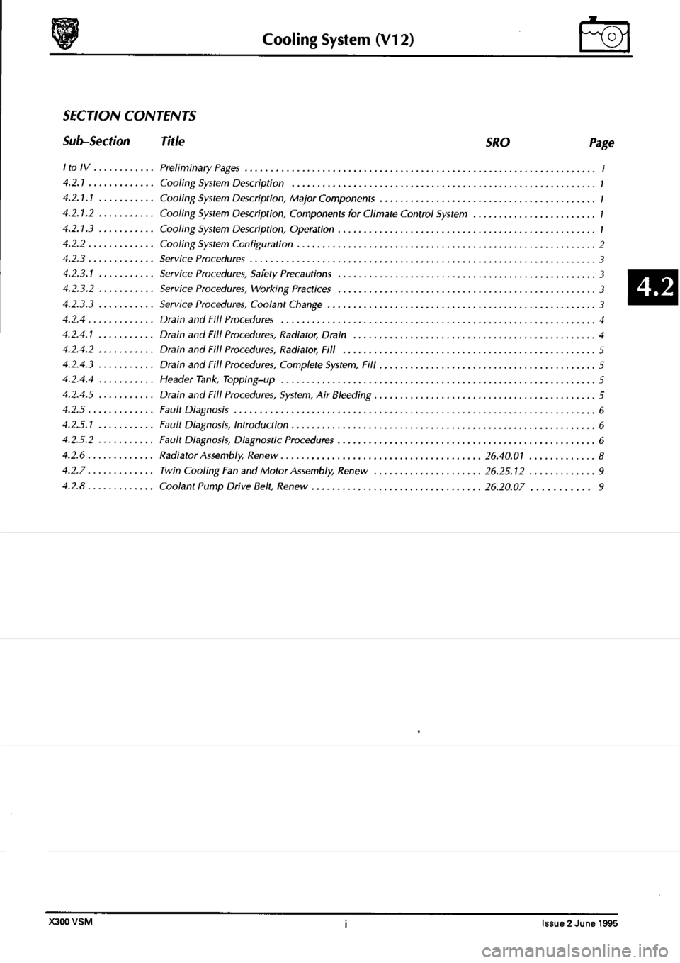 JAGUAR XJ6 1994 2.G Workshop Manual Second Edition 