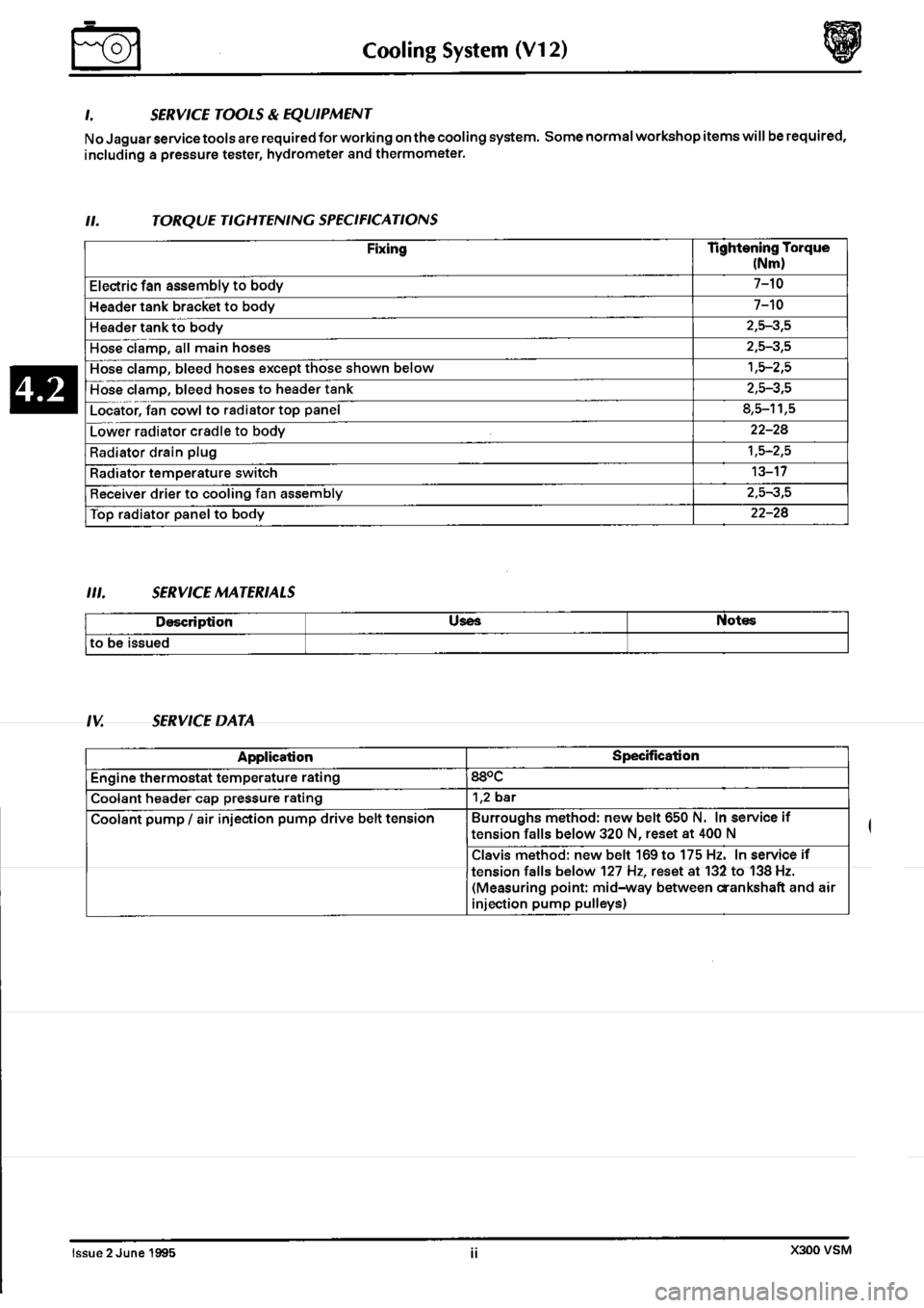 JAGUAR XJ6 1994 2.G Workshop Manual Second Edition 