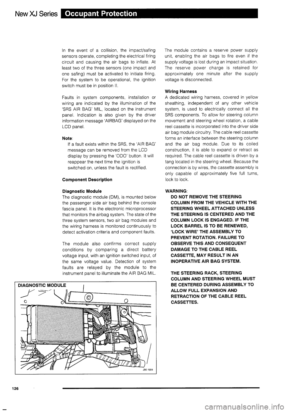 JAGUAR XJ 1995 2.G Technical Information Manual 