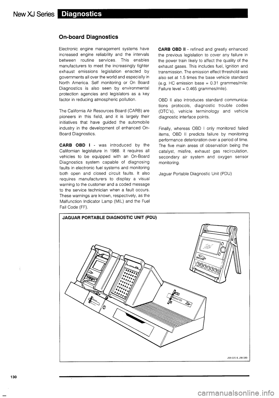 JAGUAR XJ 1995 2.G Technical Information Manual 