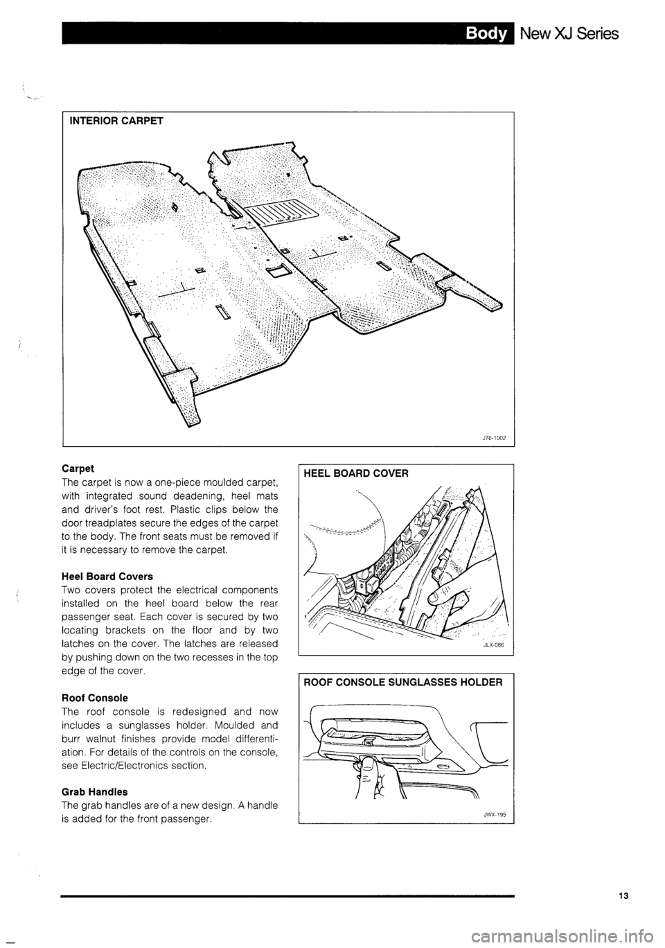 JAGUAR XJ 1995 2.G Technical Information Manual 