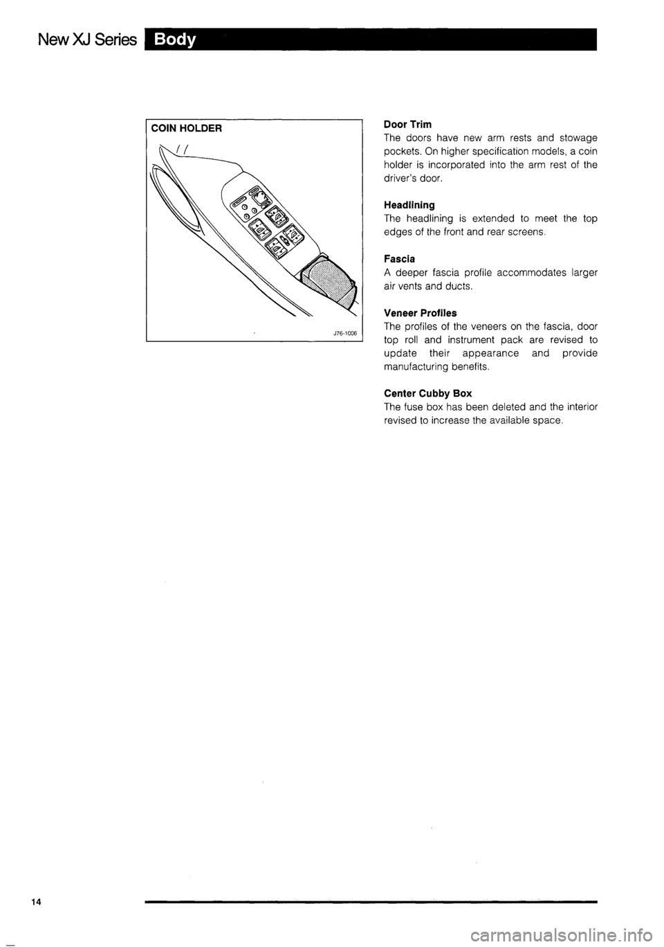 JAGUAR XJ 1995 2.G Technical Information Manual 