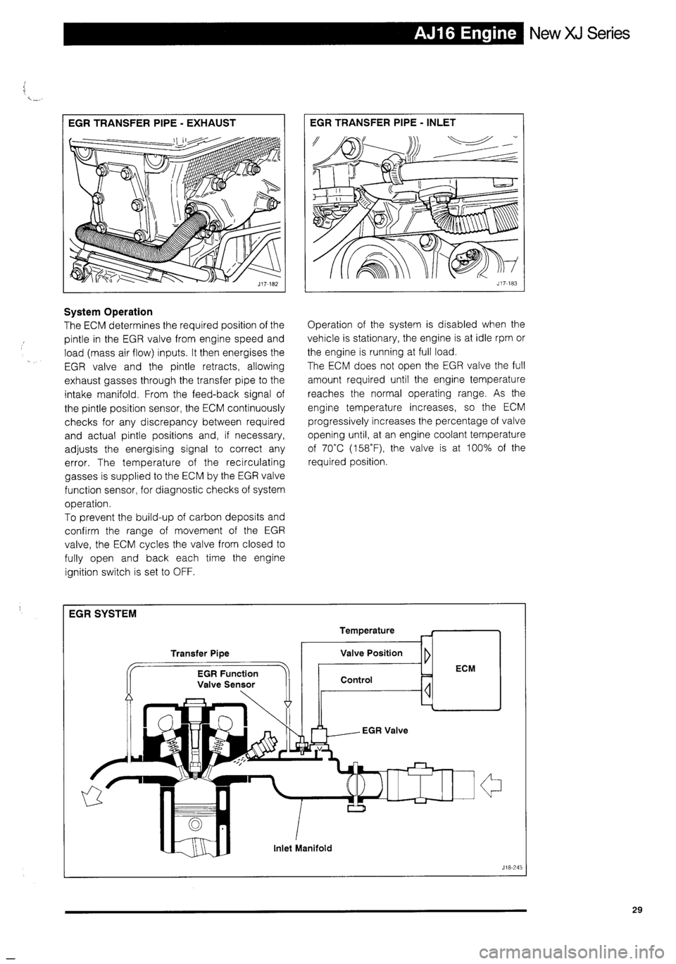 JAGUAR XJ 1995 2.G Technical Information Manual 