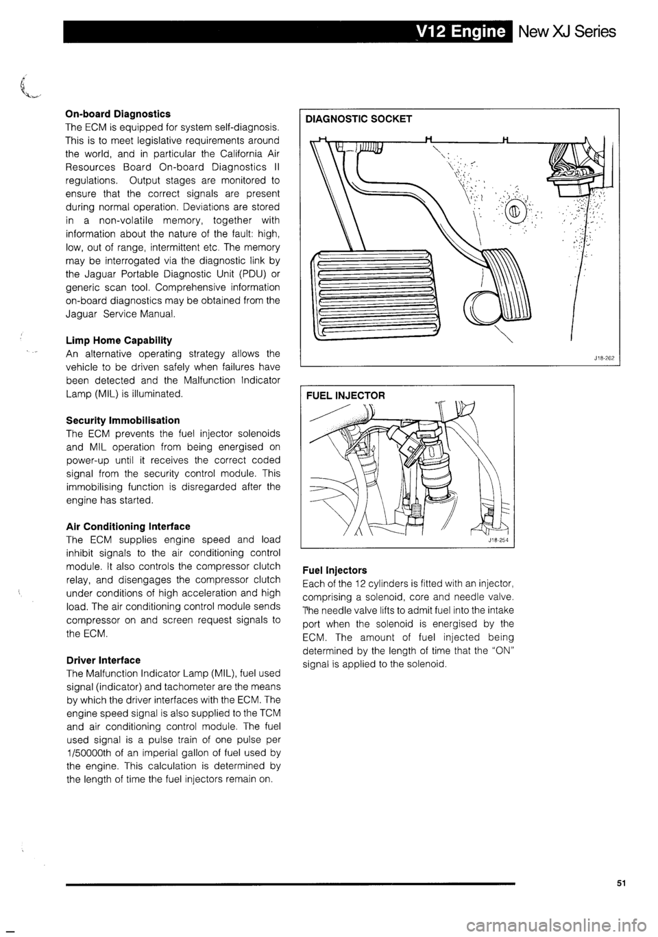JAGUAR XJ 1995 2.G Technical Information Manual 
