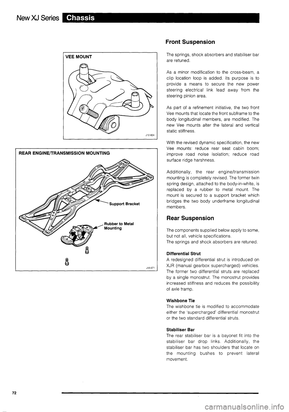 JAGUAR XJ 1995 2.G Technical Information Manual 