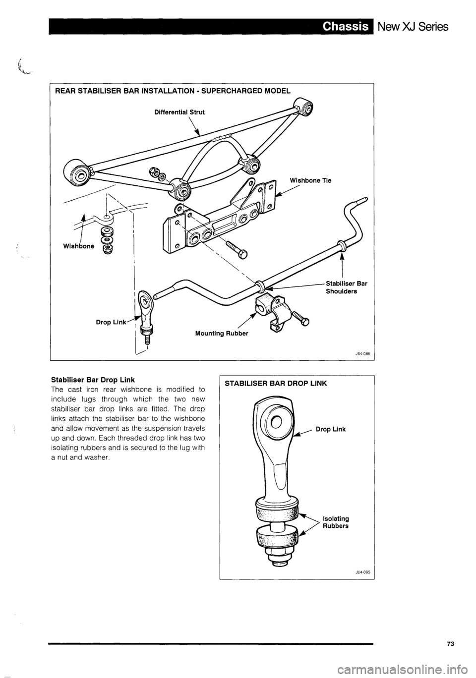 JAGUAR XJ 1995 2.G Technical Information Manual 