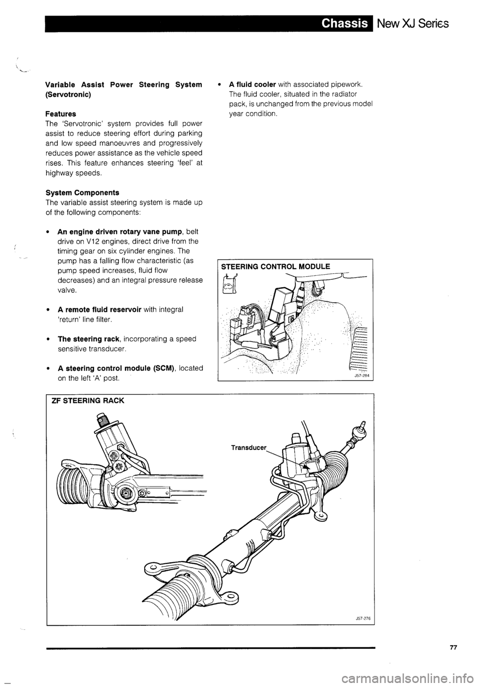 JAGUAR XJ 1995 2.G Technical Information Manual 