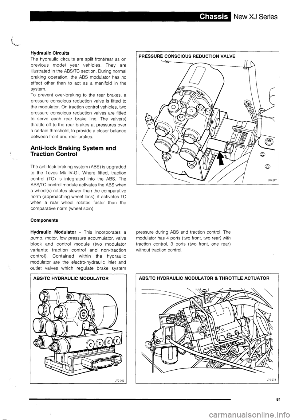 JAGUAR XJ 1995 2.G Technical Information Manual 