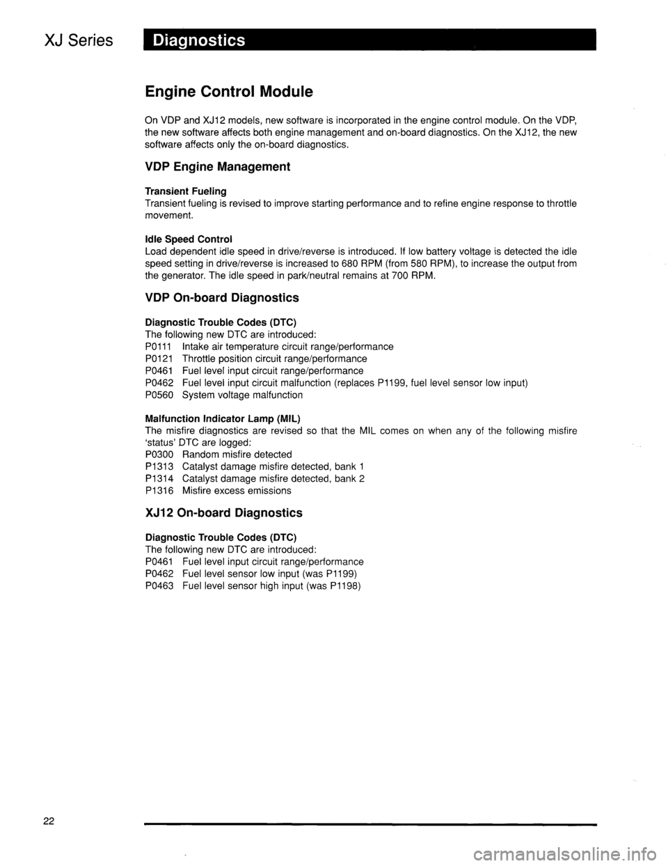JAGUAR XJ6 1996 2.G Technical Guide 