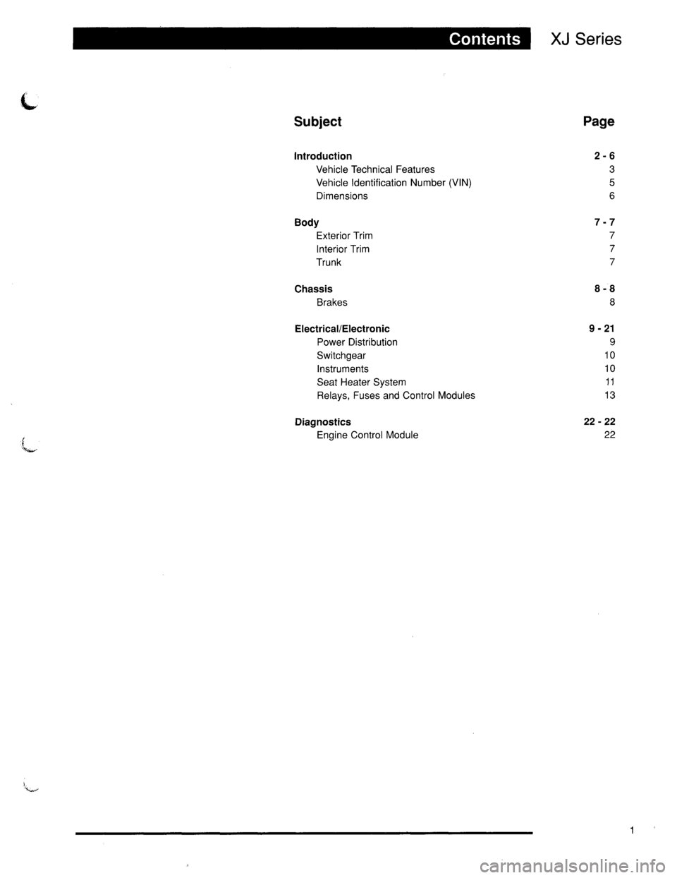 JAGUAR XJ6 1996 2.G Technical Guide 