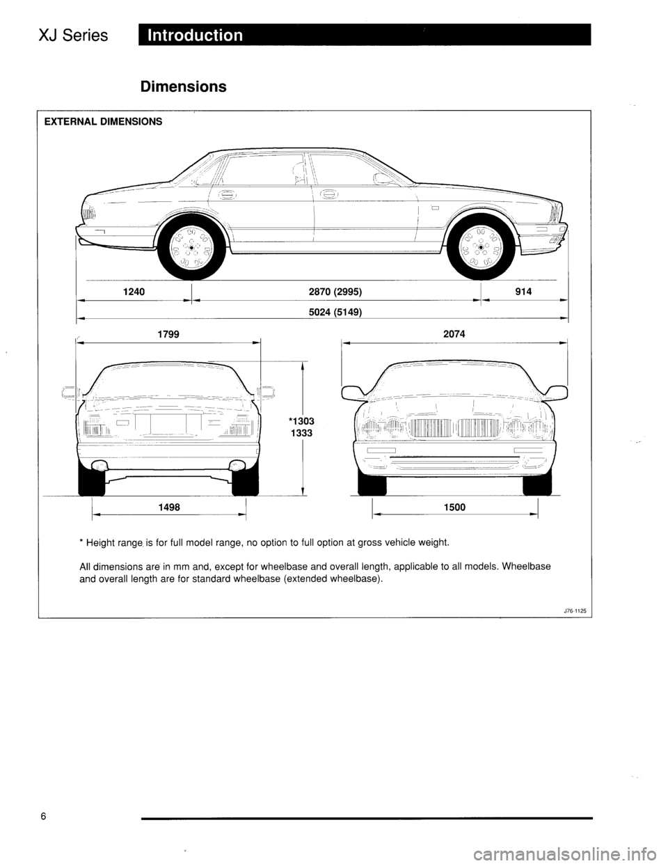 JAGUAR XJ6 1996 2.G Technical Guide 