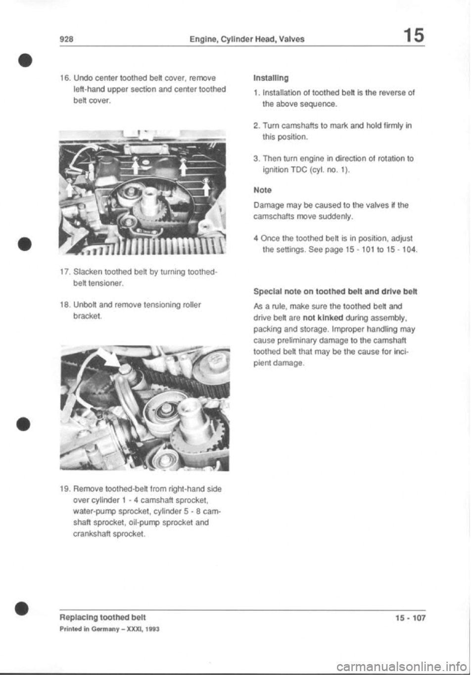 PORSCHE 928 1995  Service Repair Manual 