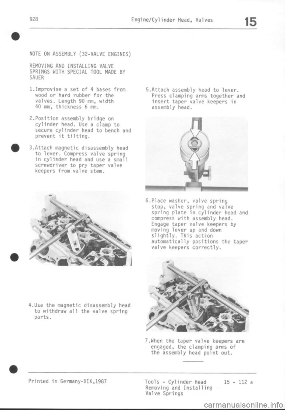 PORSCHE 928 1995  Service Repair Manual 