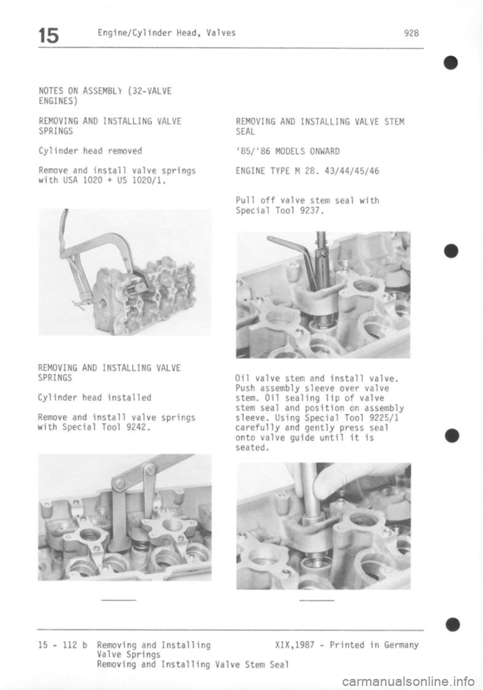 PORSCHE 928 1995  Service Repair Manual 