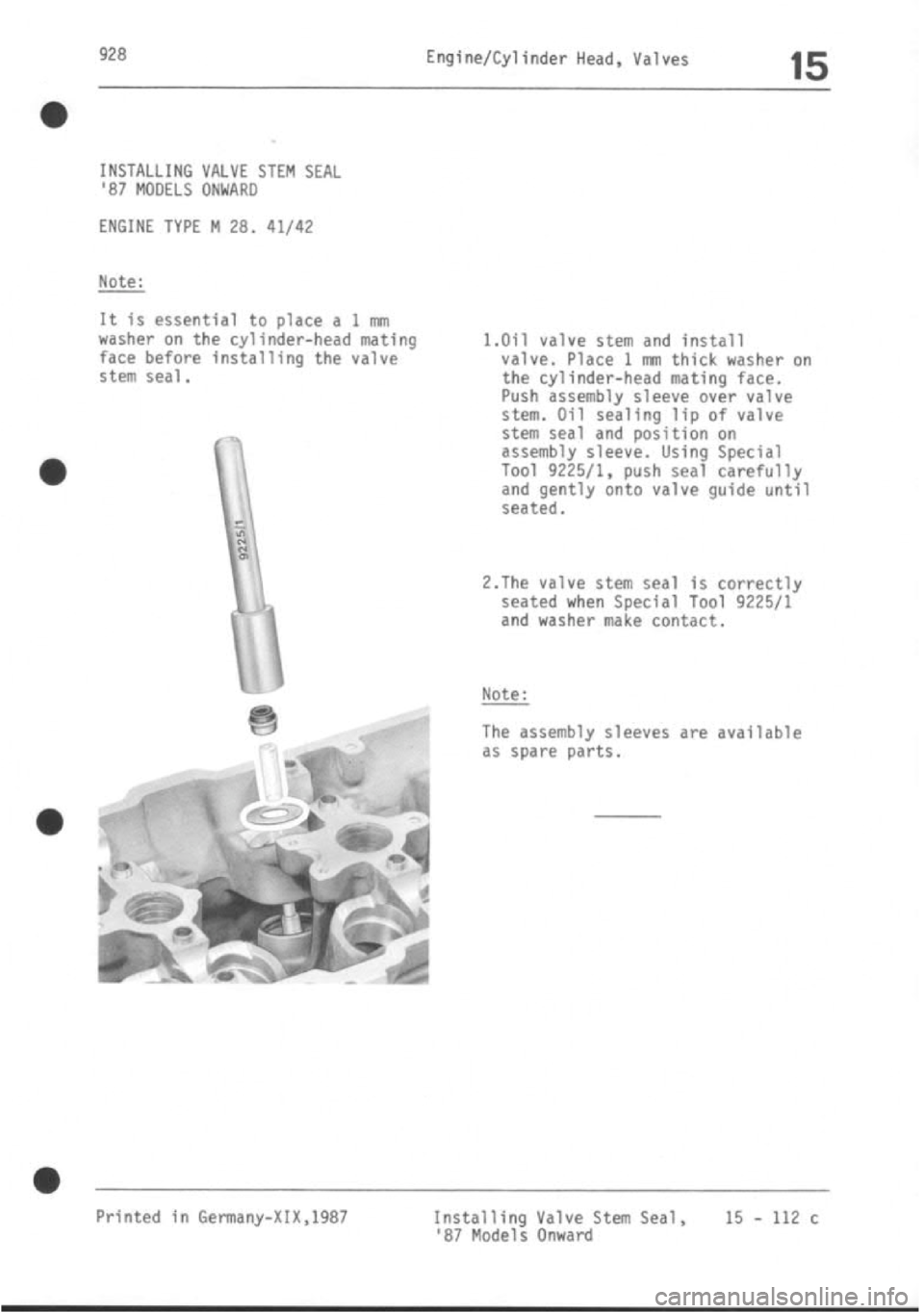 PORSCHE 928 1995  Service Repair Manual 