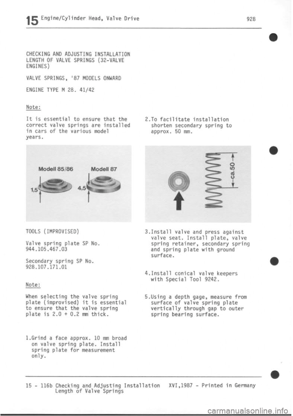 PORSCHE 928 1995  Service Repair Manual 