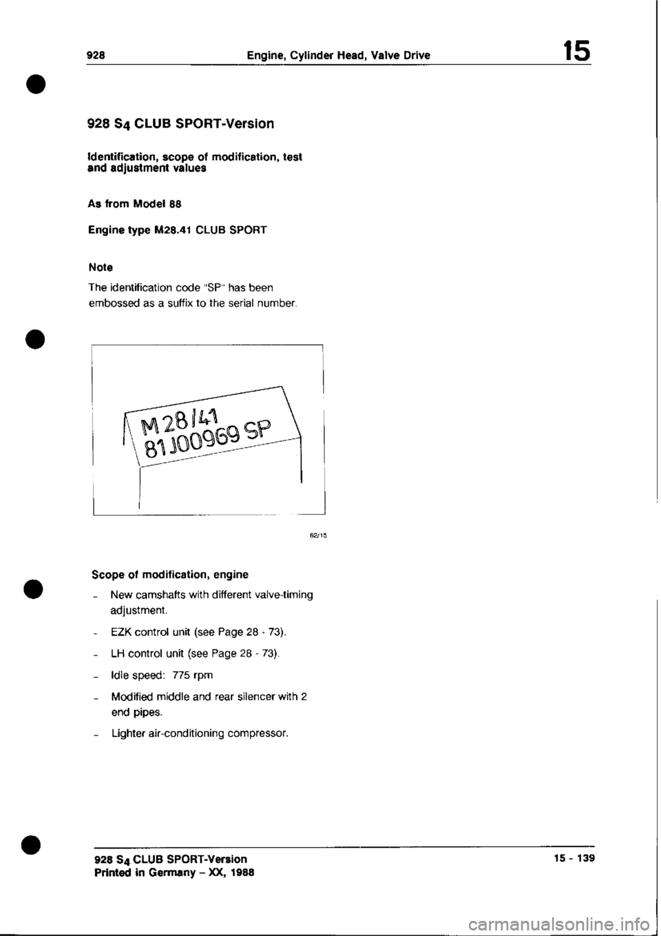 PORSCHE 928 1995  Service Repair Manual 