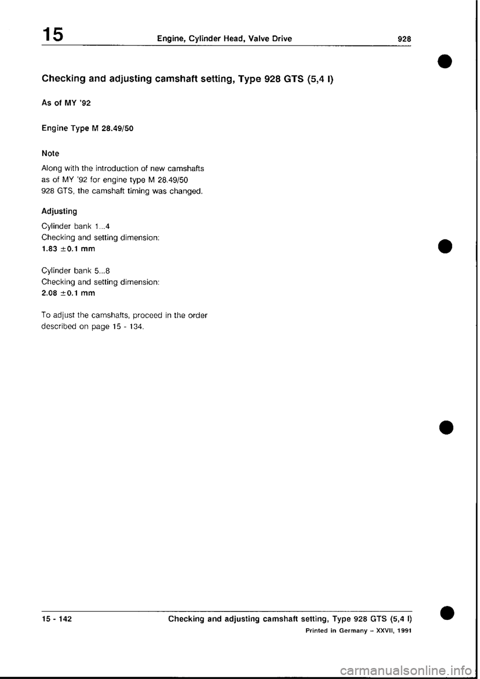 PORSCHE 928 1995  Service Repair Manual 