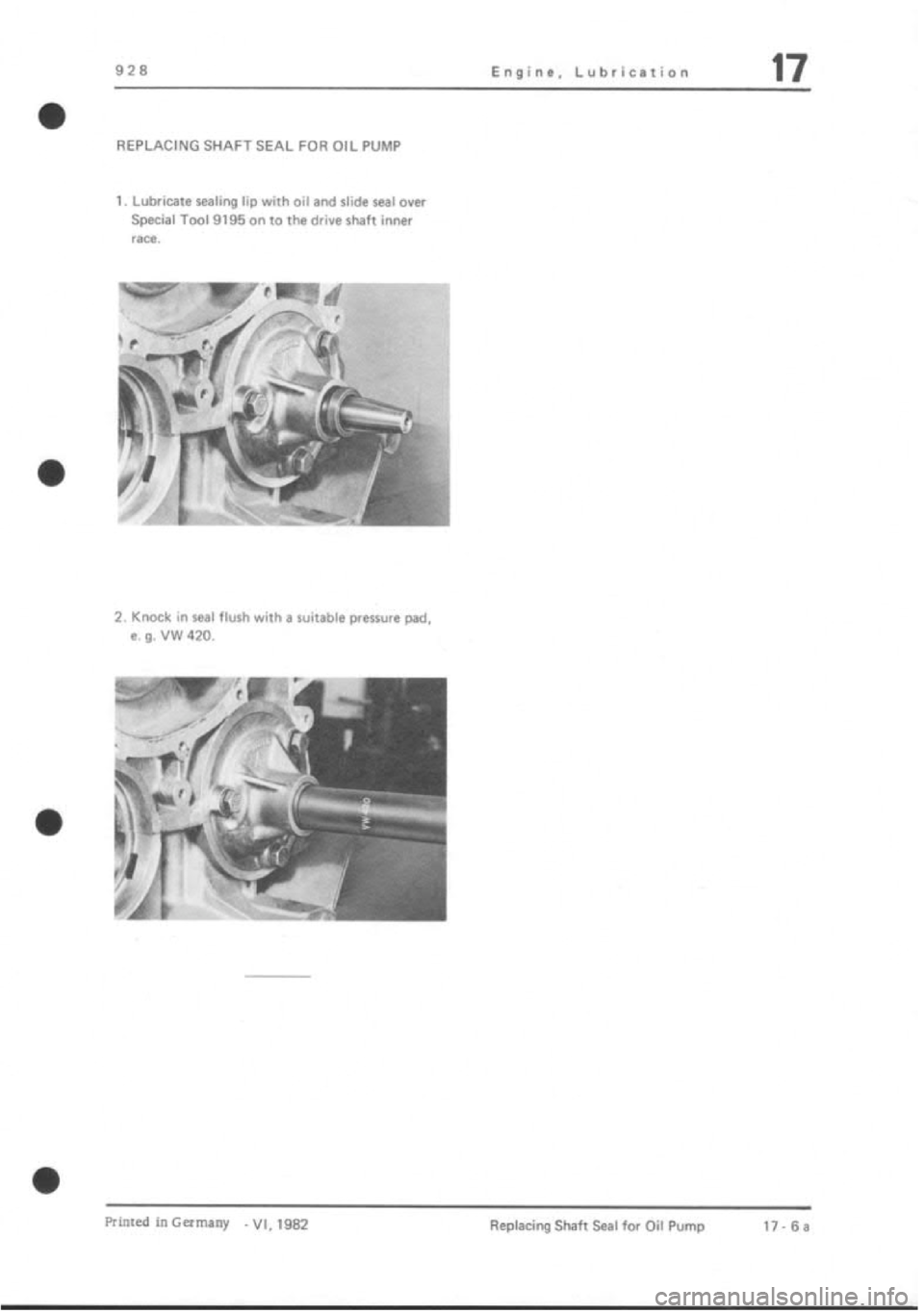 PORSCHE 928 1995  Service Repair Manual 