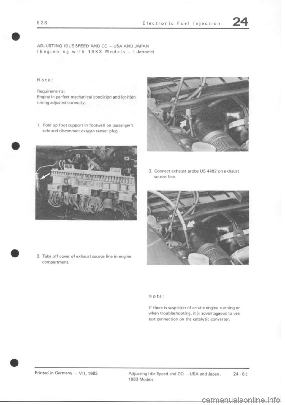 PORSCHE 928 1995  Service Repair Manual 