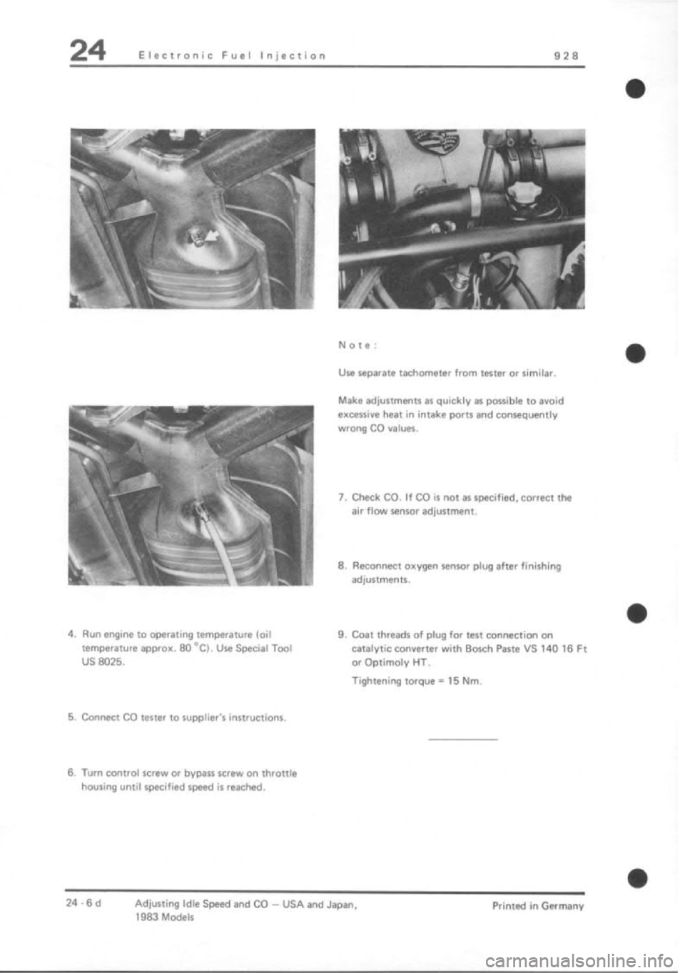 PORSCHE 928 1995  Service Repair Manual 